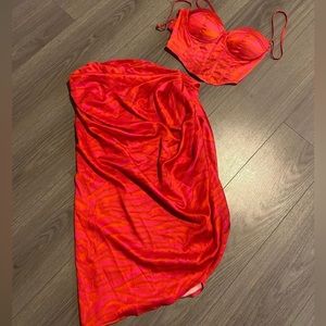 PLT skirt & corset set